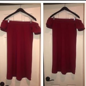 Red off the shoulder sexy dress